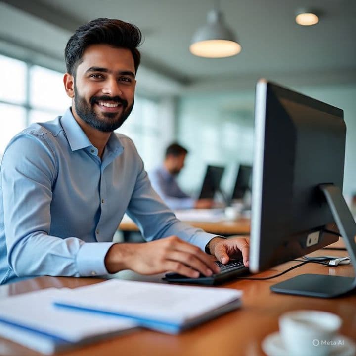 A Bilocation-employed professional at work