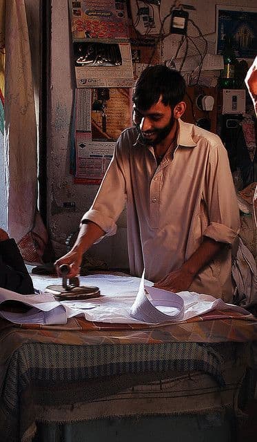 A craftsman at work in Rawalpindi