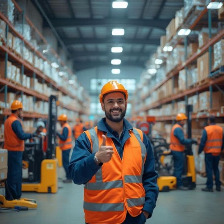 Warehouse professional working abroad